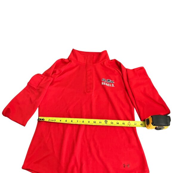 Under Armour Ole Miss Rebels Red Quarter-Zip Sweatshirt Women’s M - Picture 3 of 11